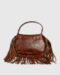 NUNOO Betty Fringe River Brown: بني حقيبة للنساء