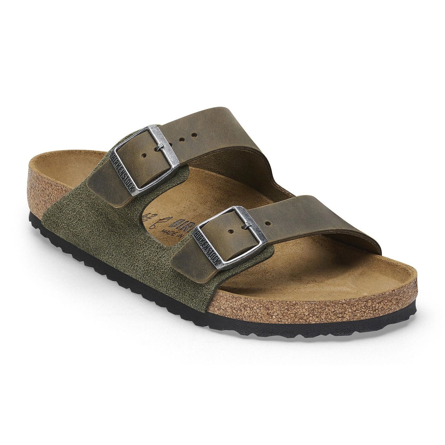 BIRKENSTOCK | MEN'S SANDALS | ARIZONA MIXED LEATHER THYME | GREEN