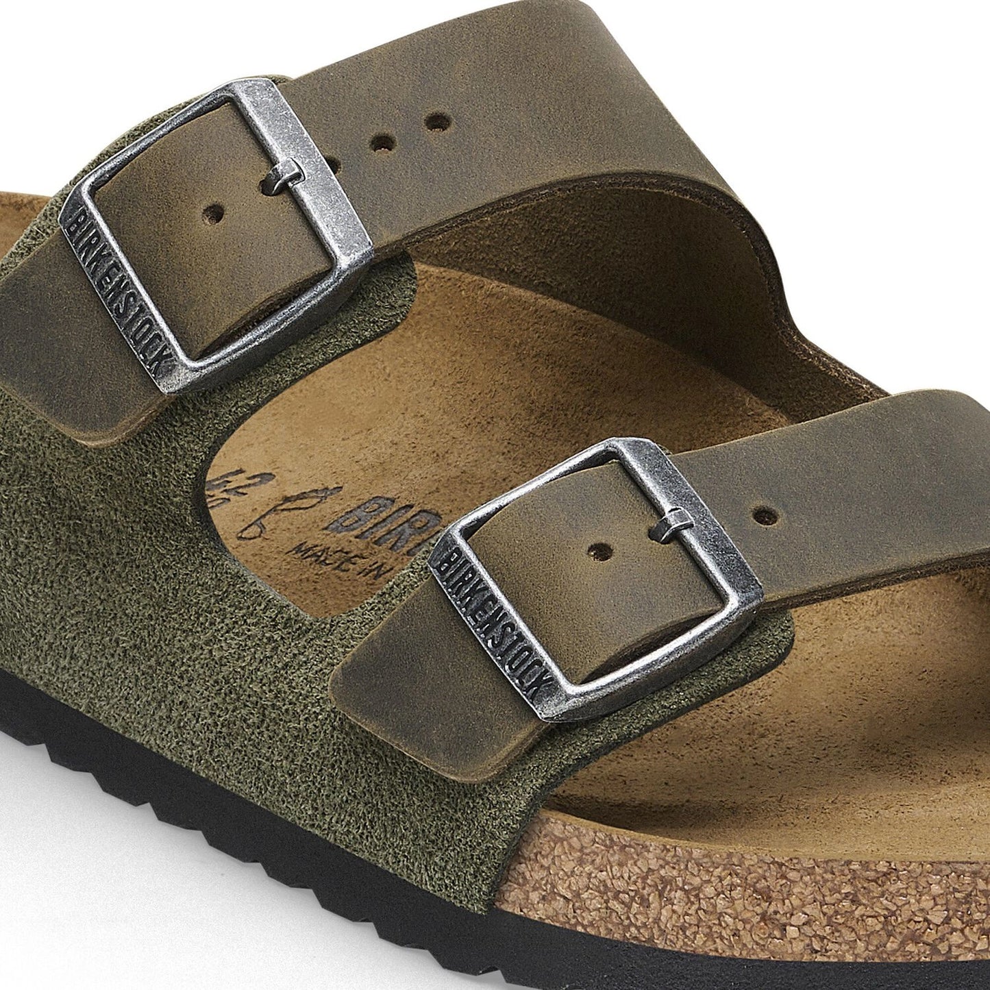 BIRKENSTOCK | MEN'S SANDALS | ARIZONA MIXED LEATHER THYME | GREEN