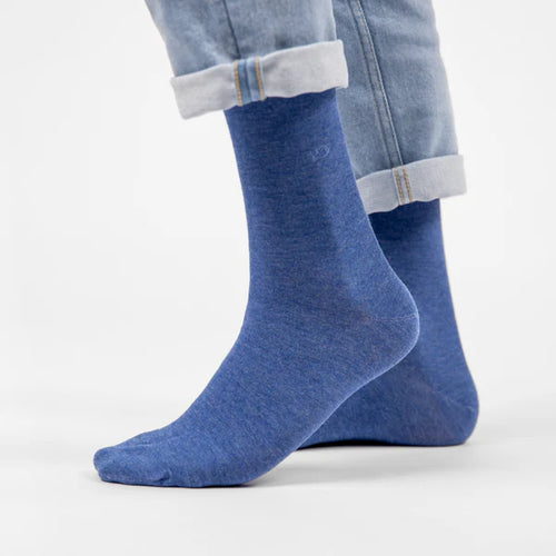 BILLYBELT Bamboo BLEU Jeans Chine: blue socks for men