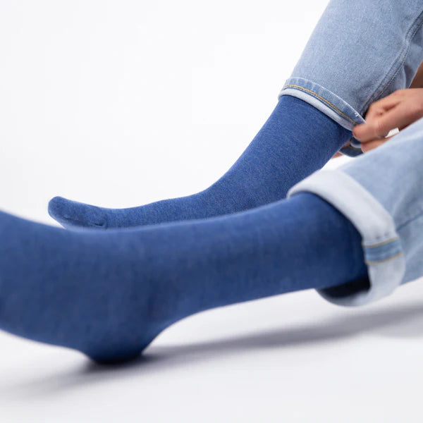 BILLYBELT | CALCETINES | HOMBRE | BAMBOO BLEU JEANS CHINE | AZUL