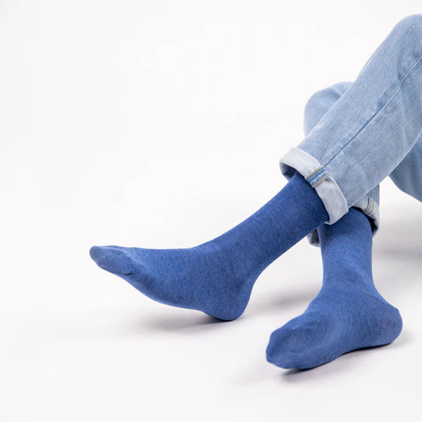 BILLYBELT | CALCETINES | HOMBRE | BAMBOO BLEU JEANS CHINE | AZUL