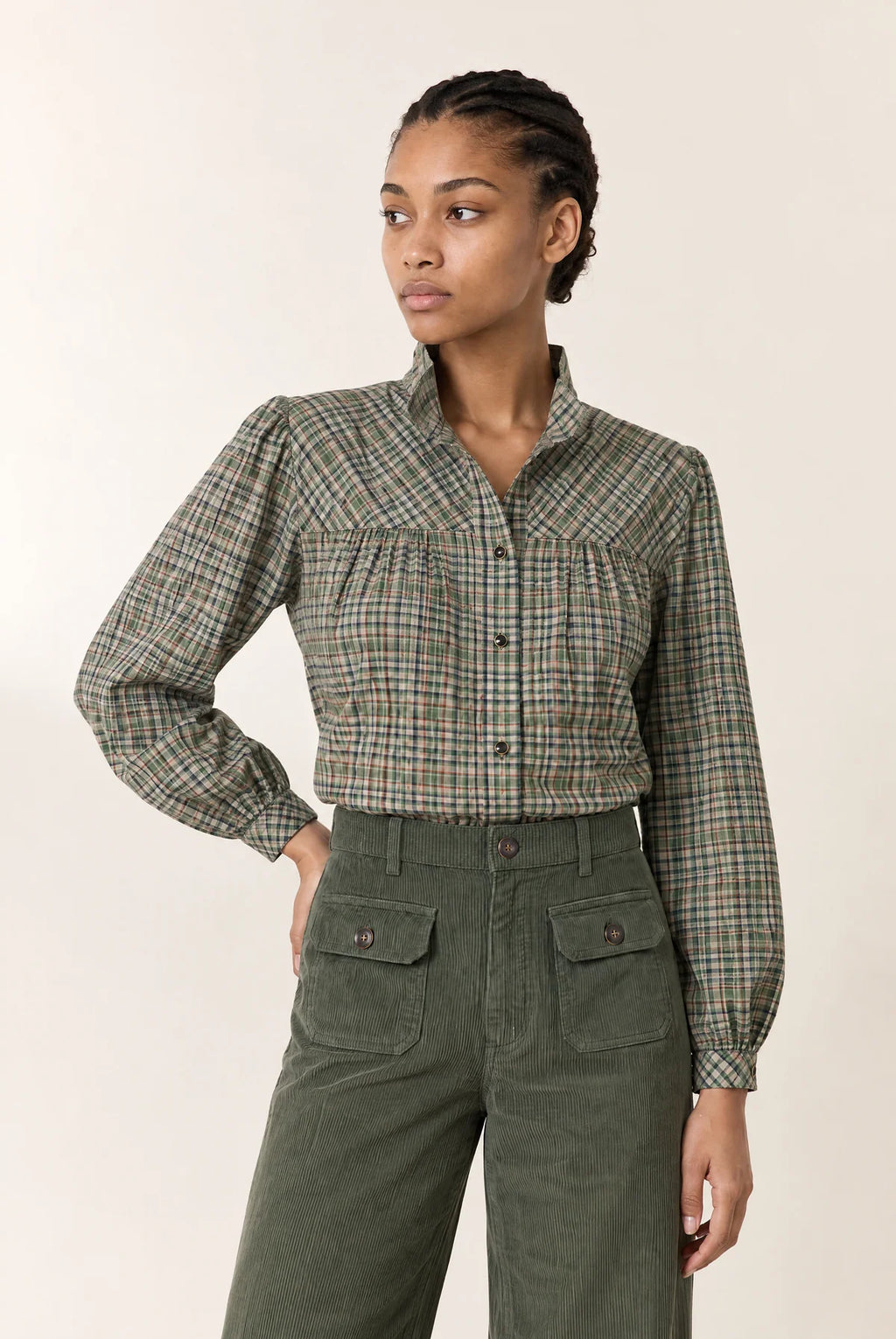 LEON & HARPER Candela TC218 Green: зелений блуза для жінок