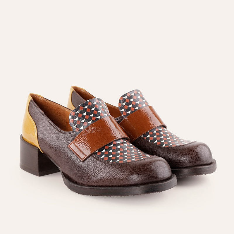 CHIE MIHARA | MOCASINES | MUJER | ZUMAIRA MULTICOLOR | MARRÓN