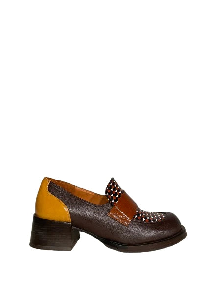 CHIE MIHARA Zumaira Multicolor: bruin loafers voor dames