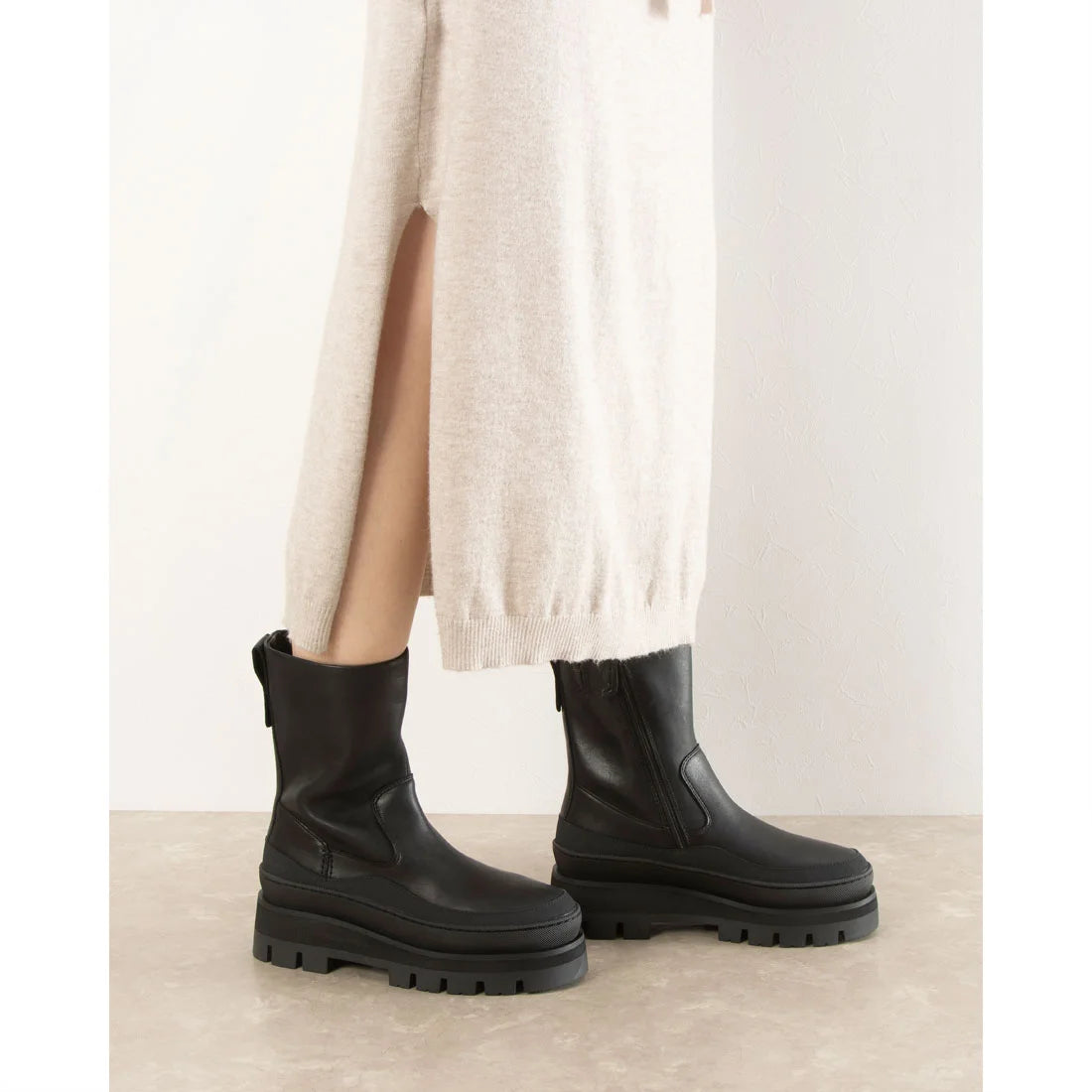 CLARKS | BOTAS MUJER | ORIANNA2 RISE BLACK LEATHER | NEGRO