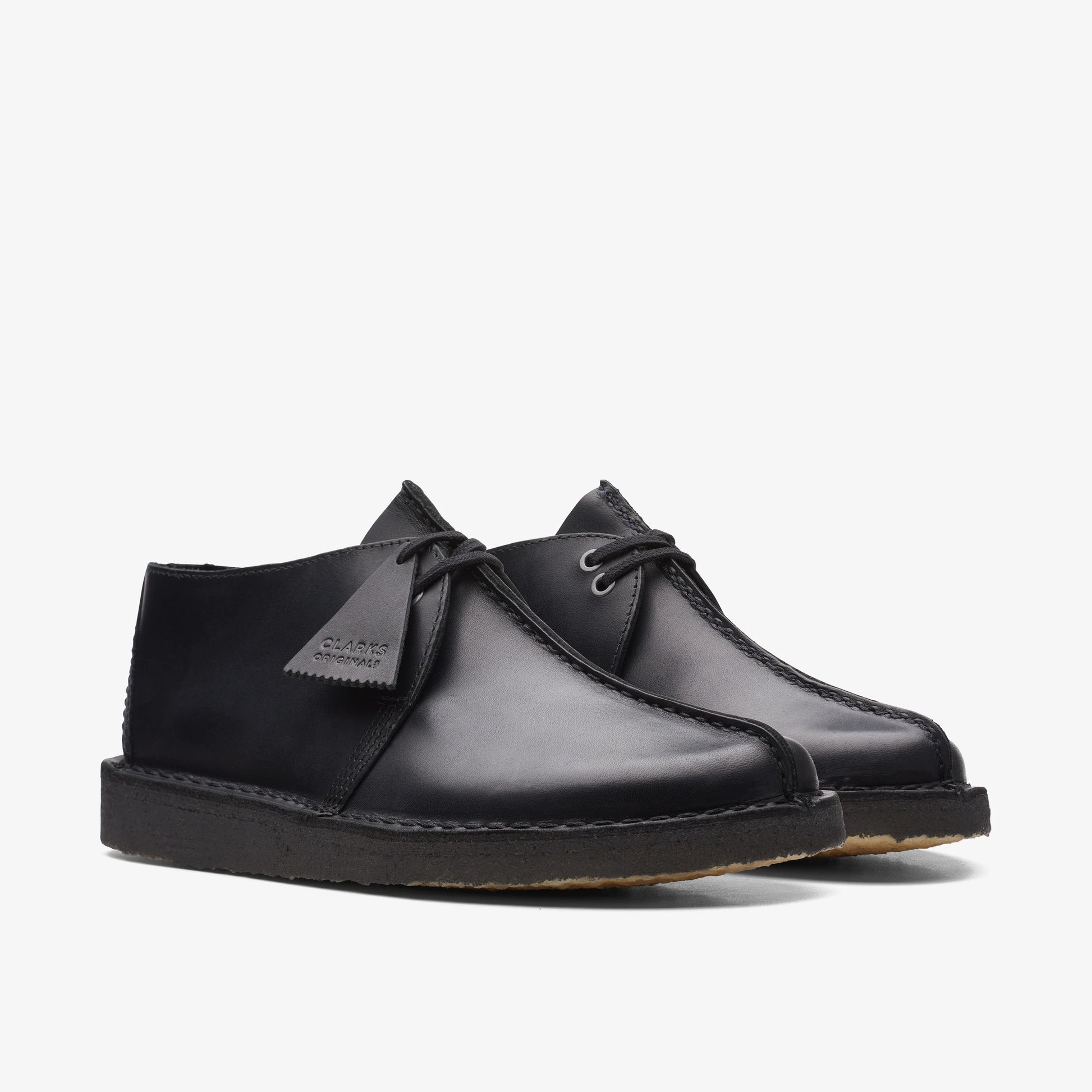 Zapatos Casual De La Marca Clarks  Para Hombre Modelo Desert Trek Black Leather En Color Negro