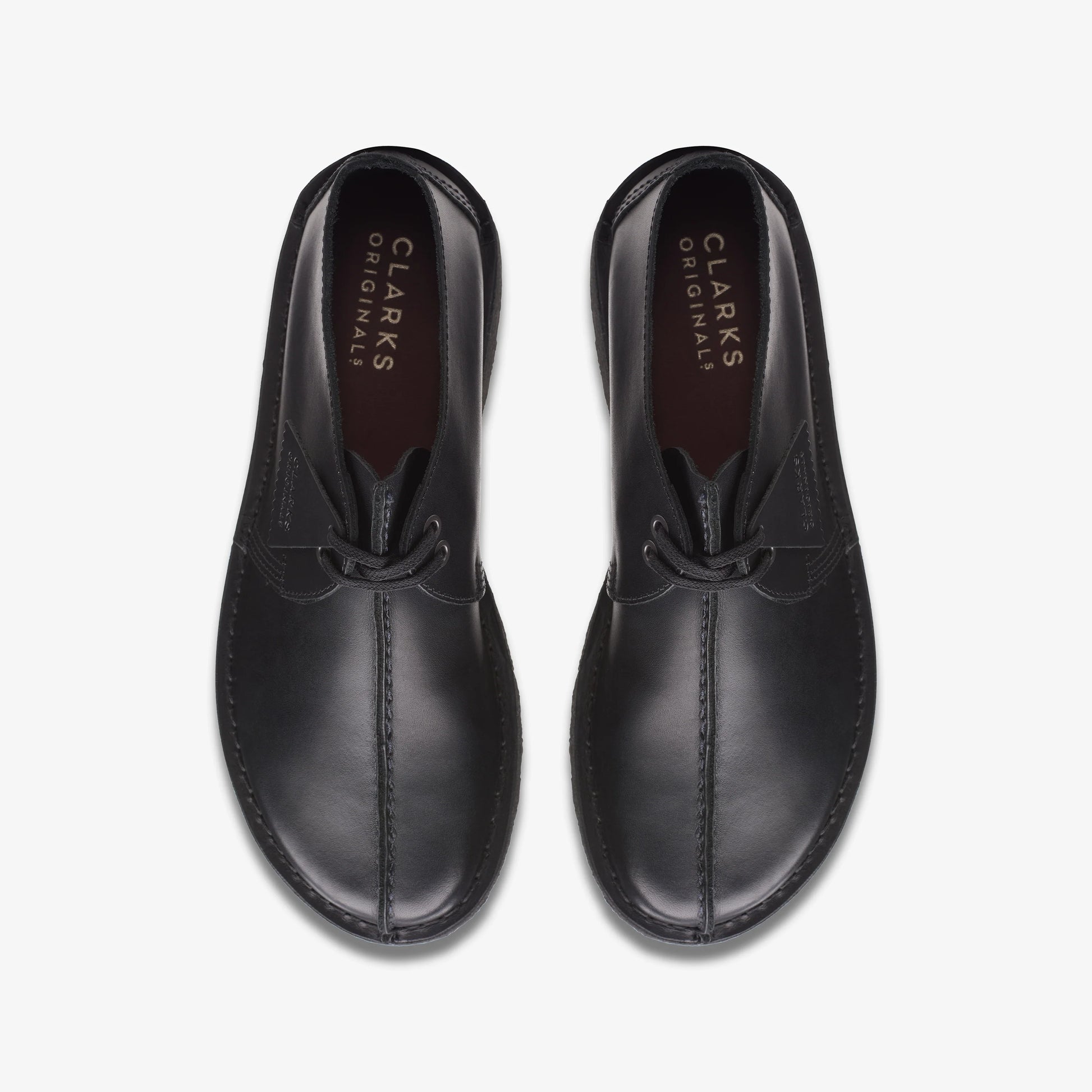 Zapatos Casual De La Marca Clarks  Para Hombre Modelo Desert Trek Black Leather En Color Negro