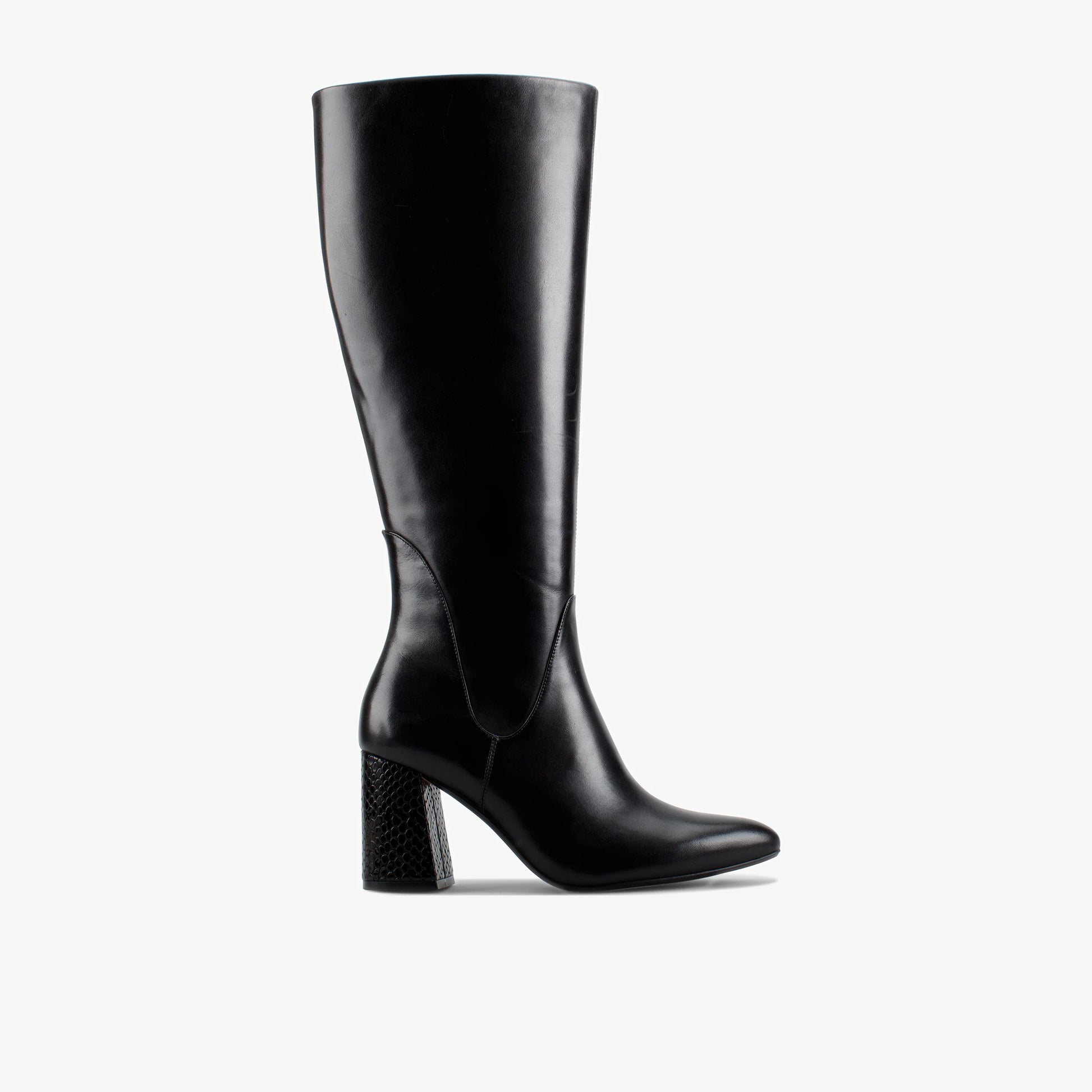 Botas De La Marca Clarks  Para Mujer Modelo Laina85 Hi Black Combi Lea En Color Negro