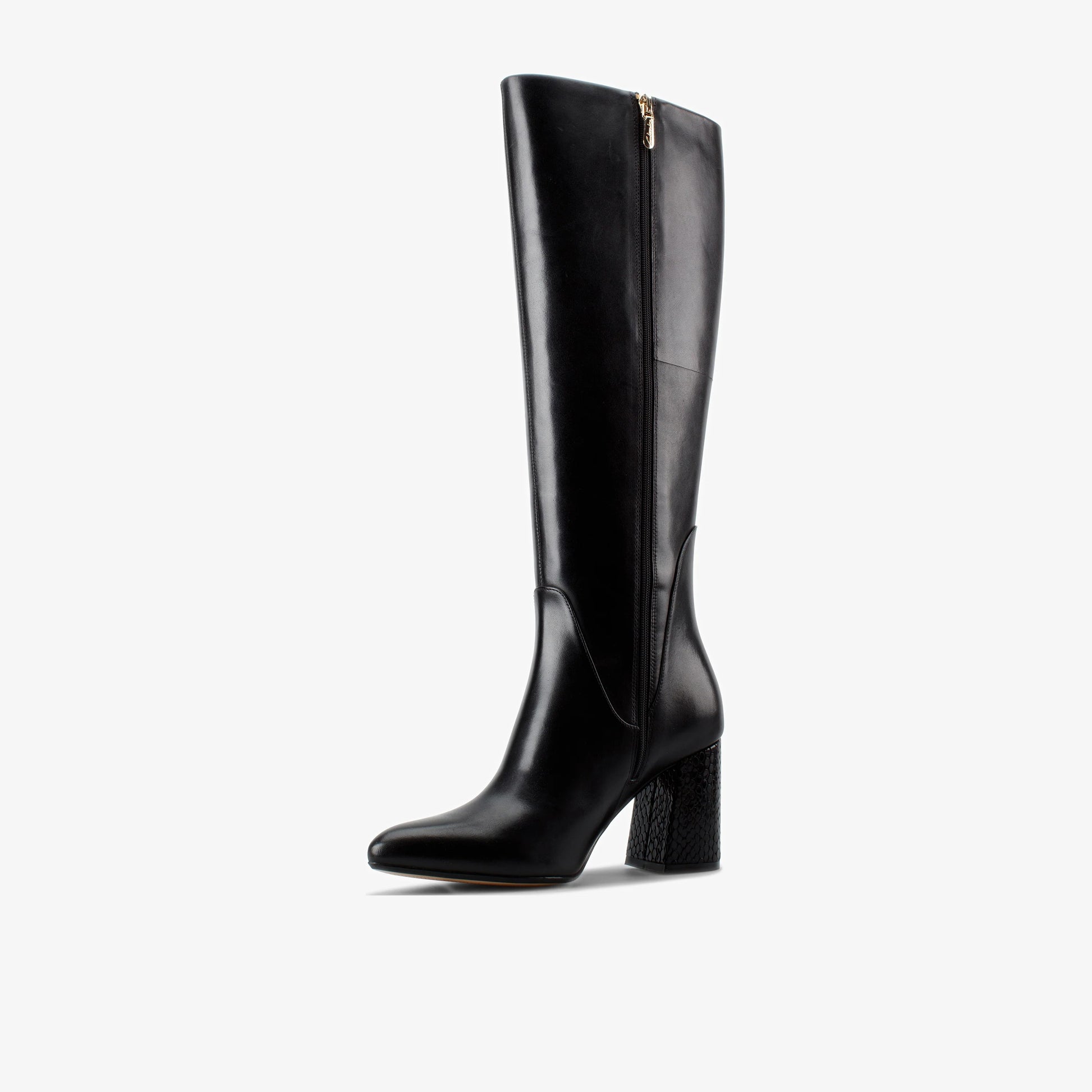 Botas De La Marca Clarks  Para Mujer Modelo Laina85 Hi Black Combi Lea En Color Negro