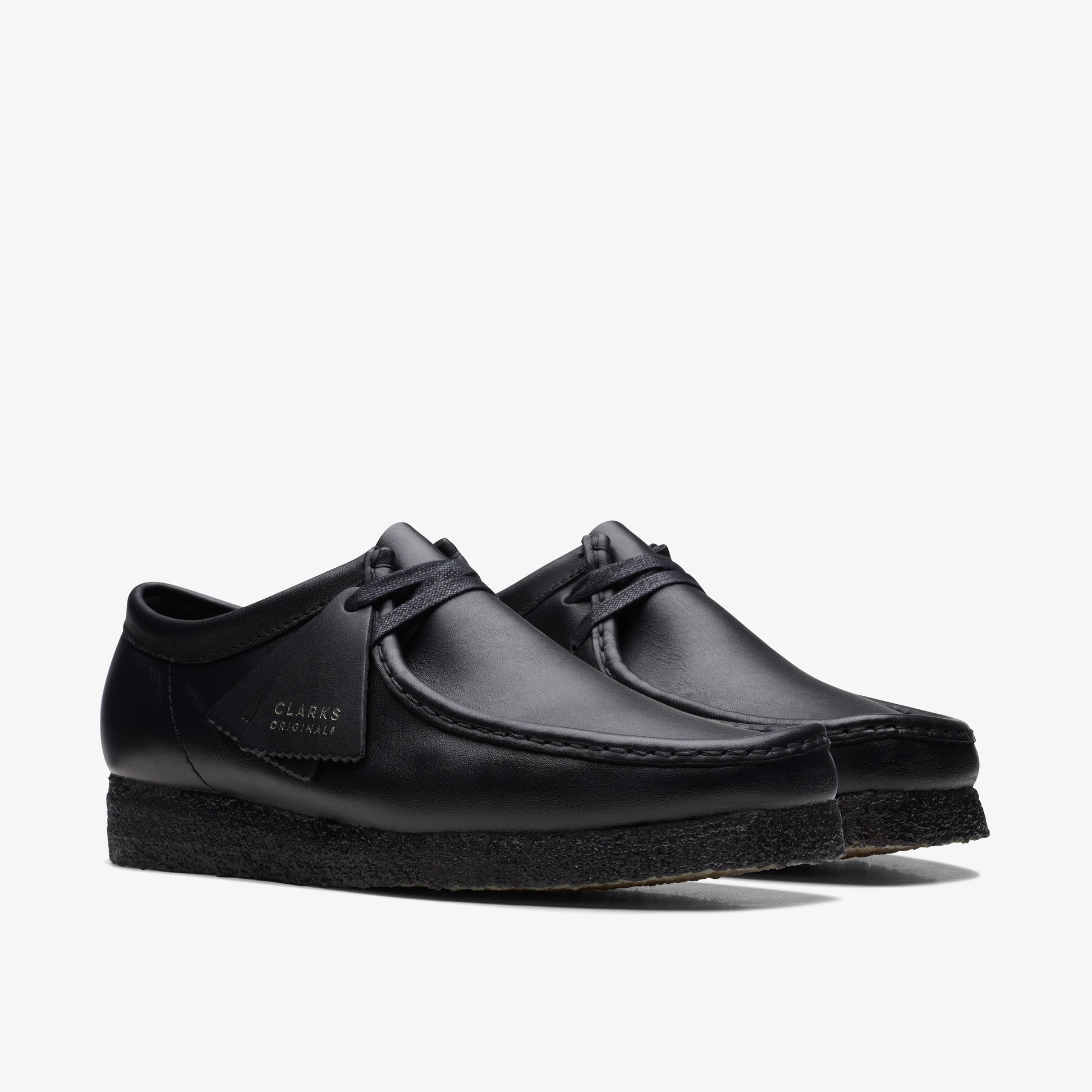 Zapatos Casual De La Marca Clarks  Para Hombre Modelo Wallabee Black Leather En Color Negro