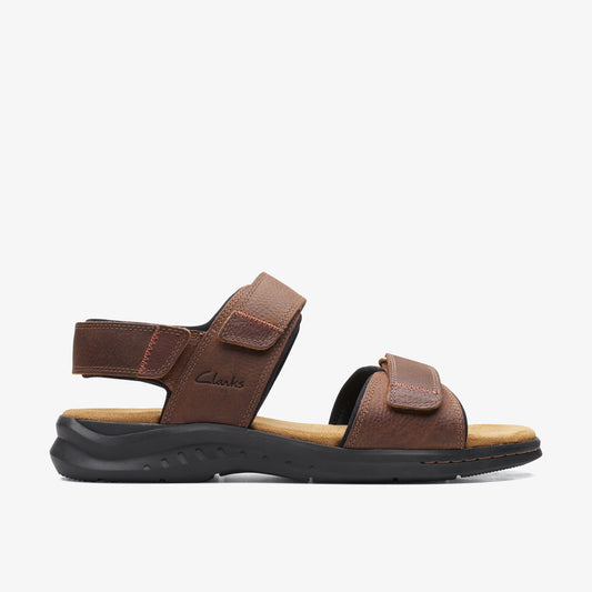 Sandalias De La Marca Clarks  Para Hombre Modelo Hapsford Creek Brown Tumb En Color Marrón