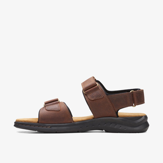 Sandalias De La Marca Clarks  Para Hombre Modelo Hapsford Creek Brown Tumb En Color Marrón