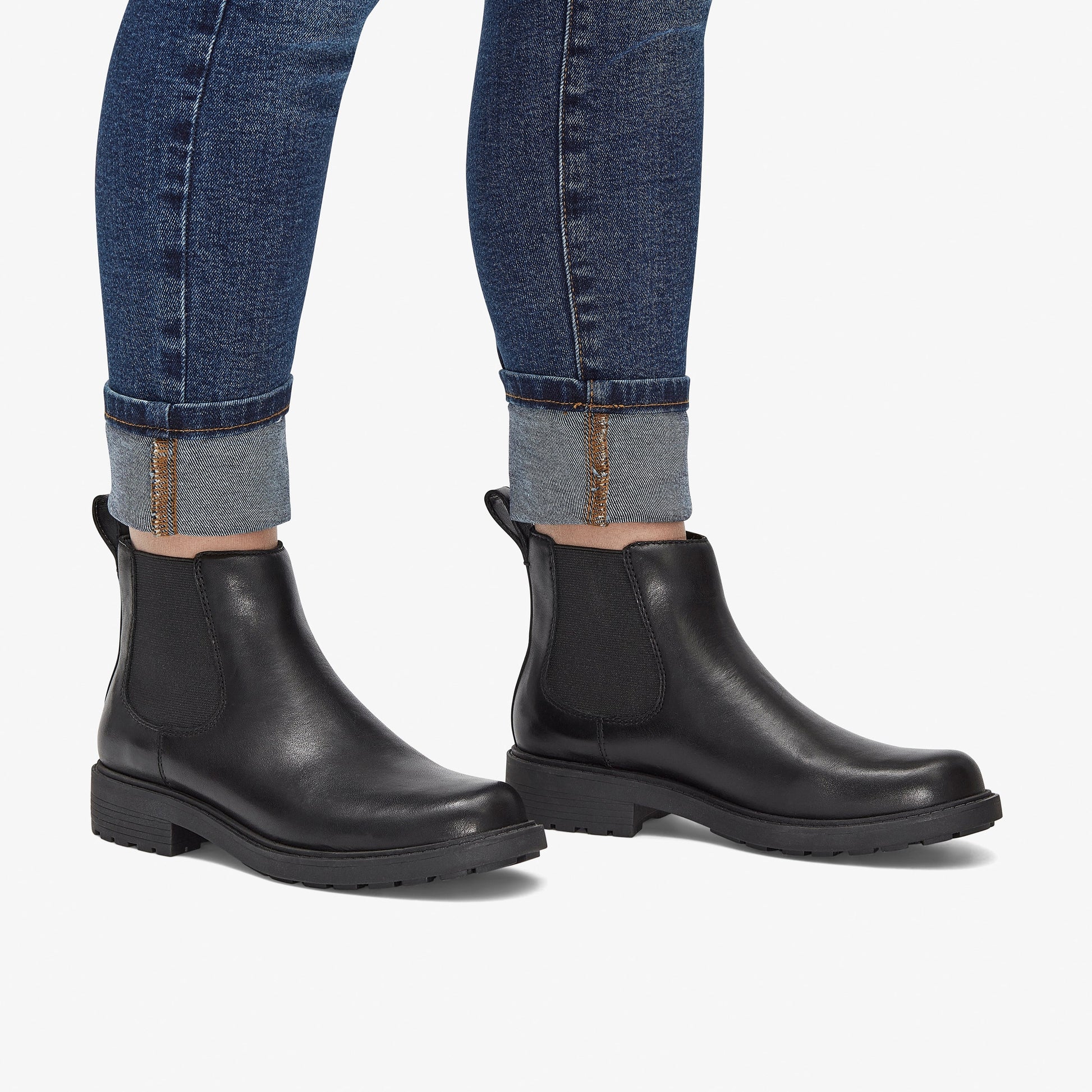 Botas De La Marca Clarks  Para Mujer Modelo Orinoco2 Lane Black Leather En Color Negro