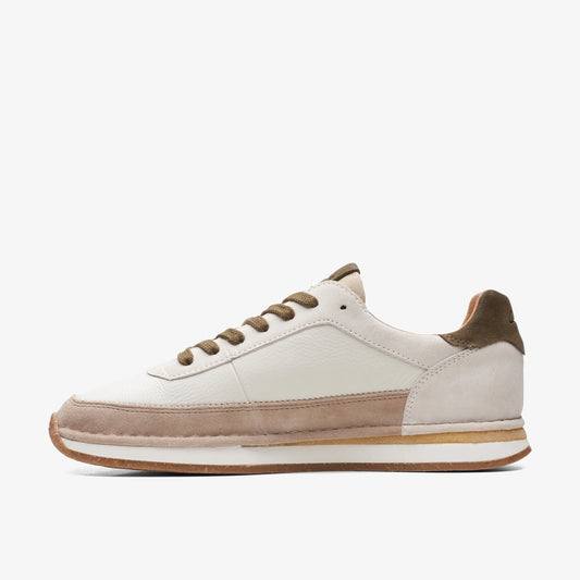 Sneakers De La Marca Clarks  Para Hombre Modelo Craftrun Lace Off White Combi En Color Blanco
