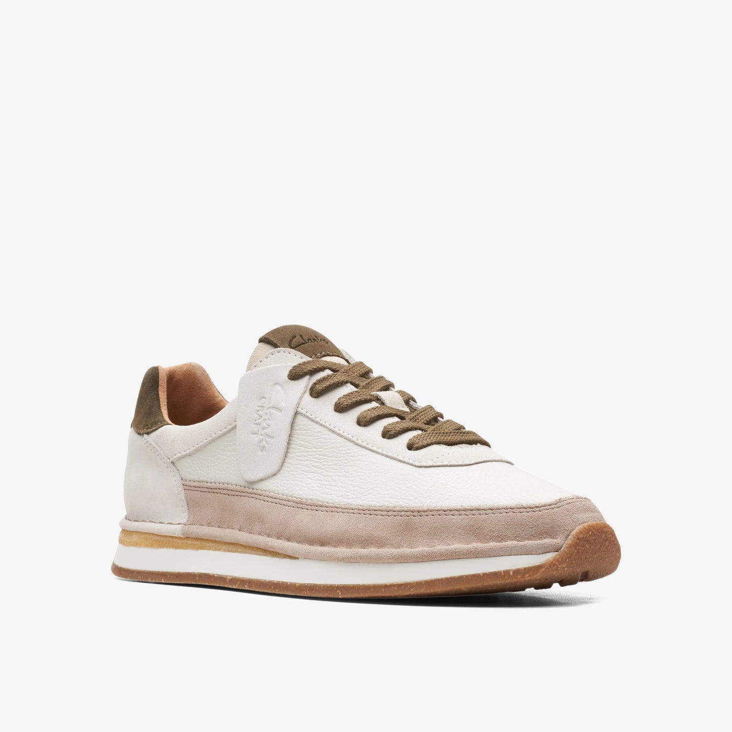Sneakers De La Marca Clarks  Para Hombre Modelo Craftrun Lace Off White Combi En Color Blanco