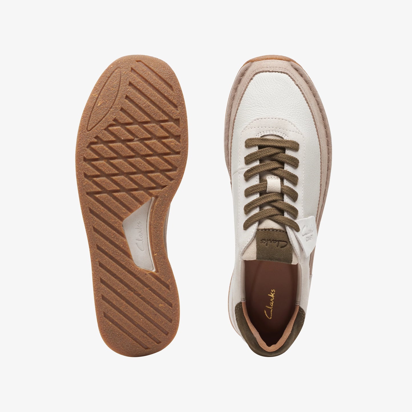 Sneakers De La Marca Clarks  Para Hombre Modelo Craftrun Lace Off White Combi En Color Blanco