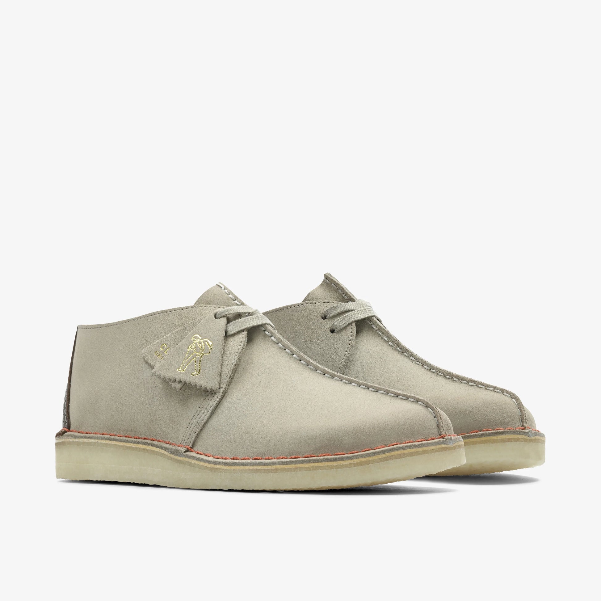 Zapatos Casual De La Marca Clarks  Para Hombre Modelo Desert Trek Sand Suede En Color Beige