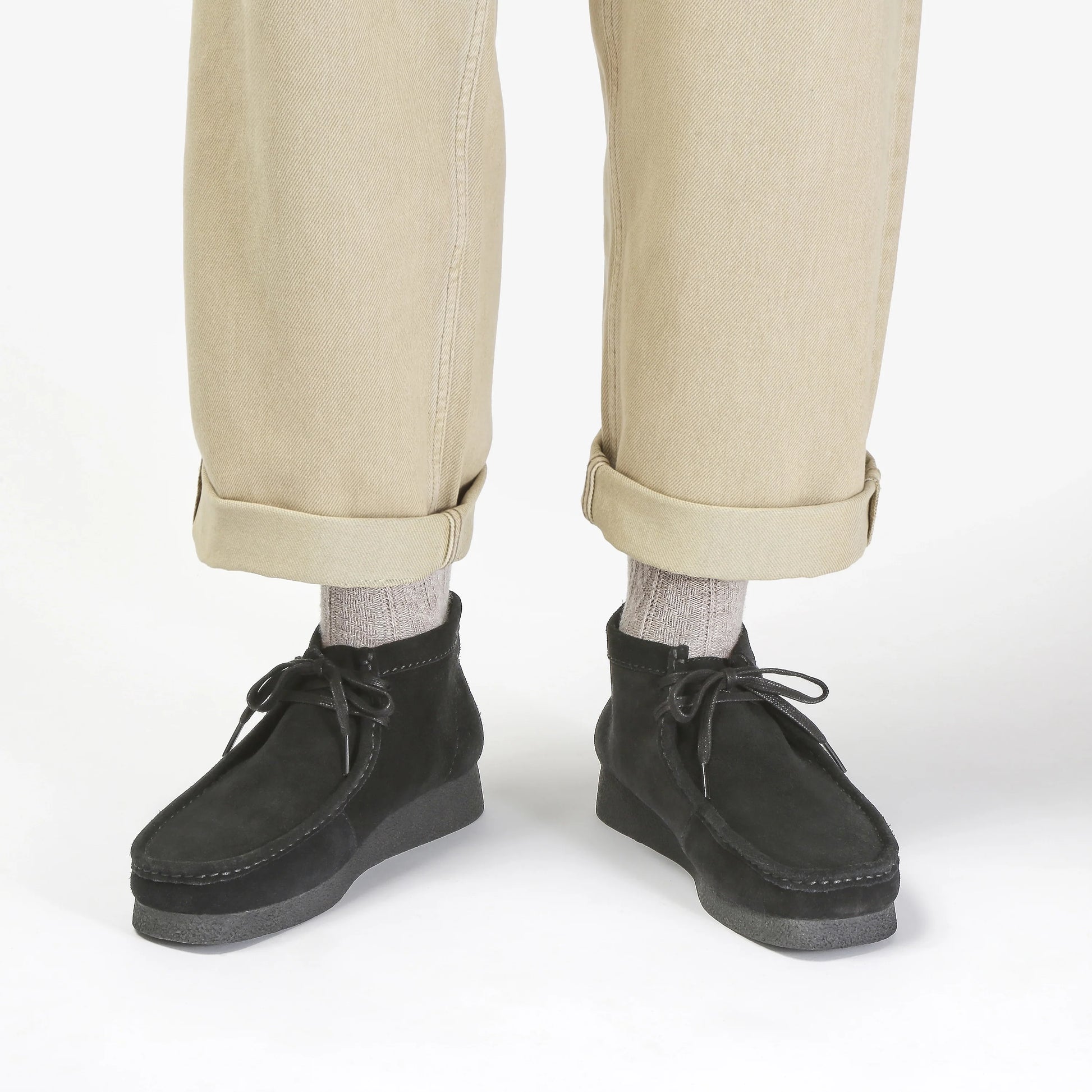 Botas De La Marca Clarks  Para Hombre Modelo Wallabeeevo Bt Black Sde En Color Negro