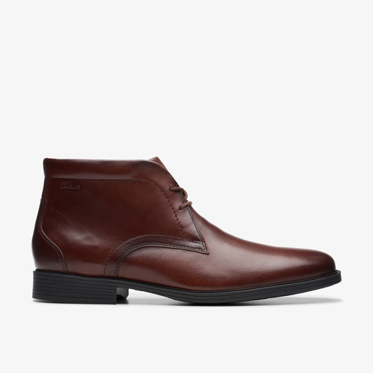 Botas De La Marca Clarks  Para Hombre Modelo Whiddon Mid Mahogany Leather En Color Rojo