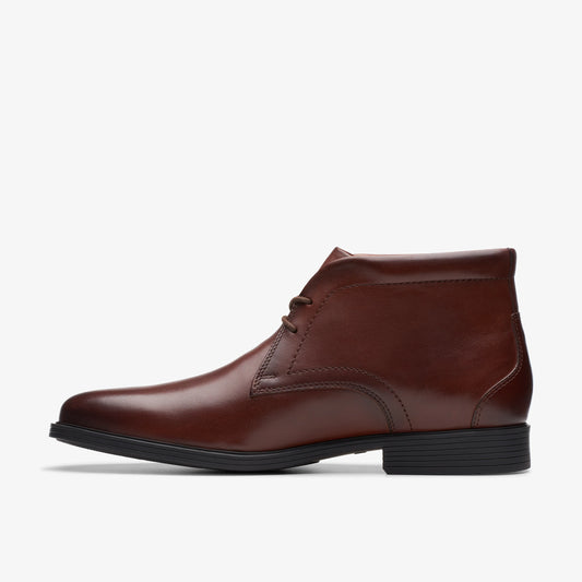 Botas De La Marca Clarks  Para Hombre Modelo Whiddon Mid Mahogany Leather En Color Rojo