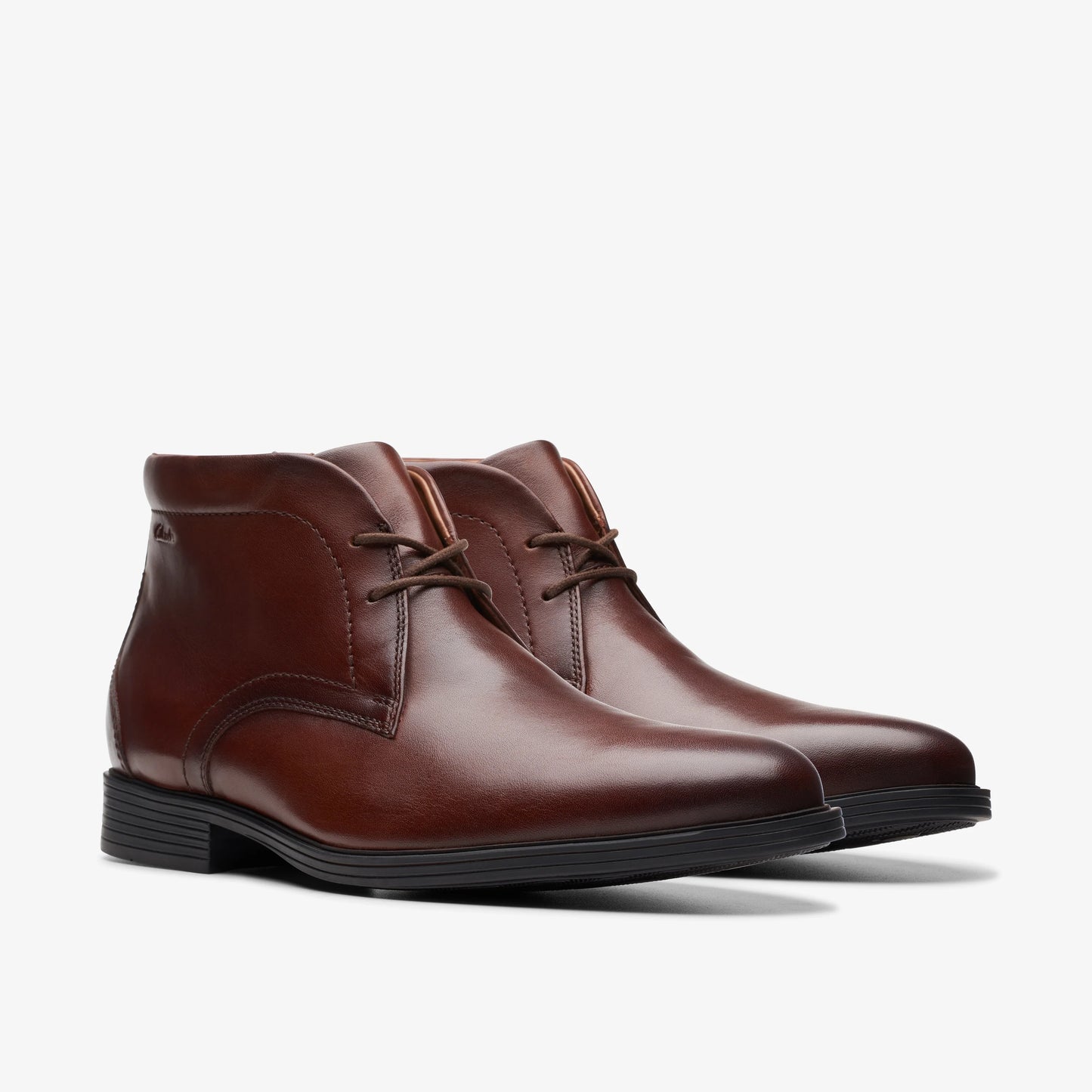 Botas De La Marca Clarks  Para Hombre Modelo Whiddon Mid Mahogany Leather En Color Rojo