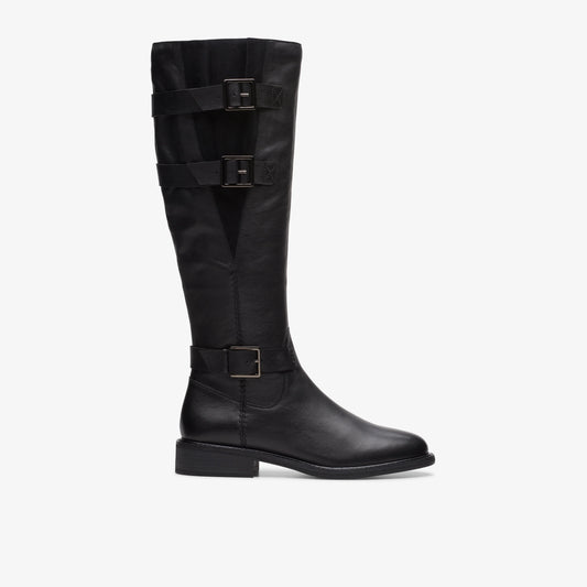 Botas De La Marca Clarks  Para Mujer Modelo Cologne Up Black Leather En Color Negro