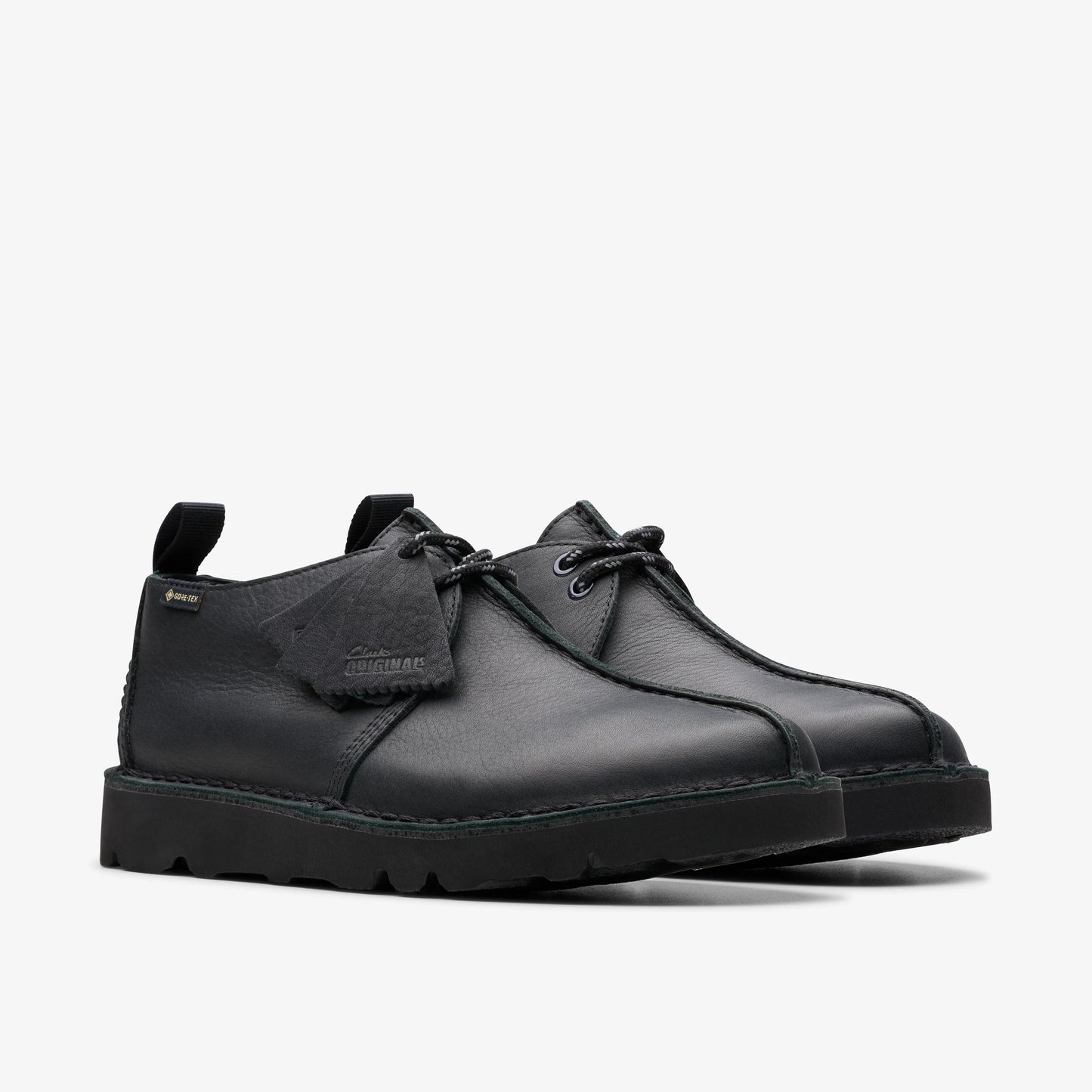 Zapatos Casual De La Marca Clarks  Para Hombre Modelo Desert Trekgtx Black Leather En Color Negro
