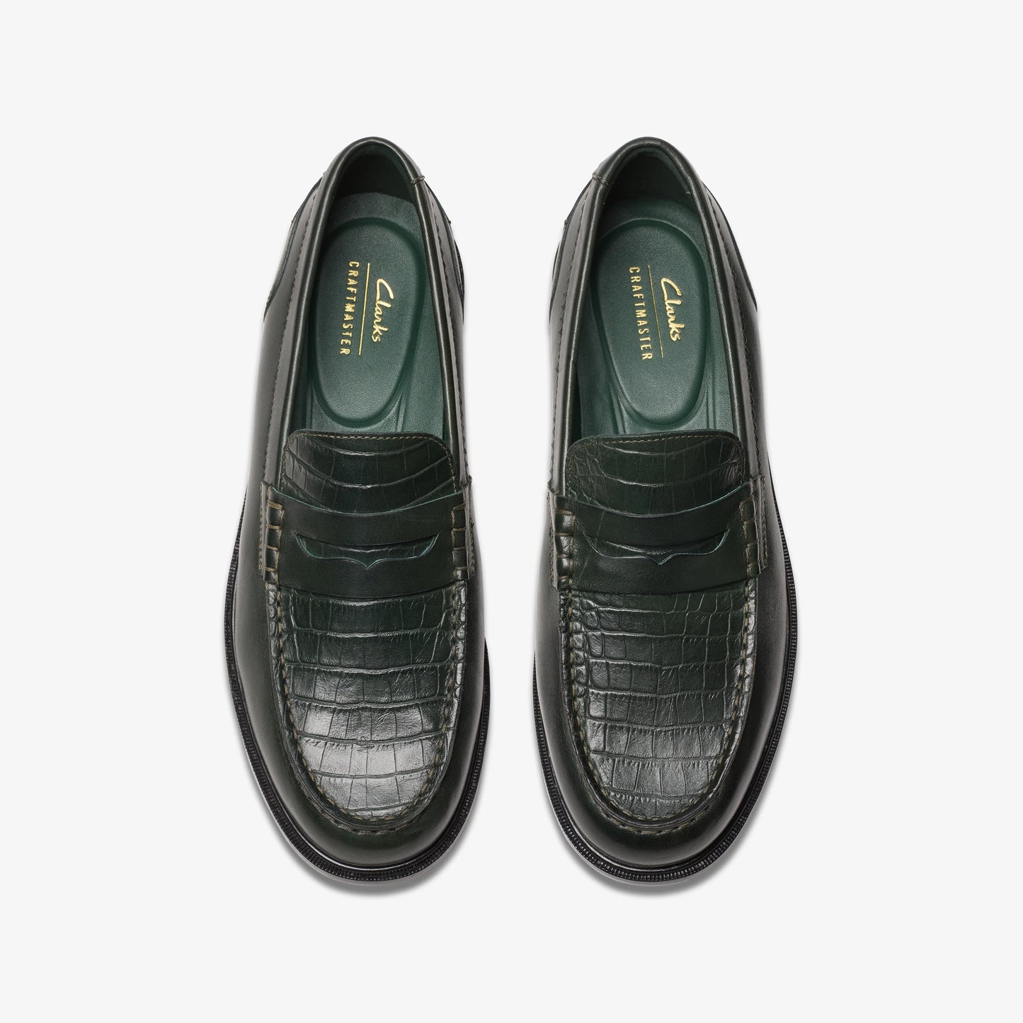 Zapatos De Vestir De La Marca Clarks  Para Hombre Modelo Craftjames Lo Dark Green Combi En Color Verde