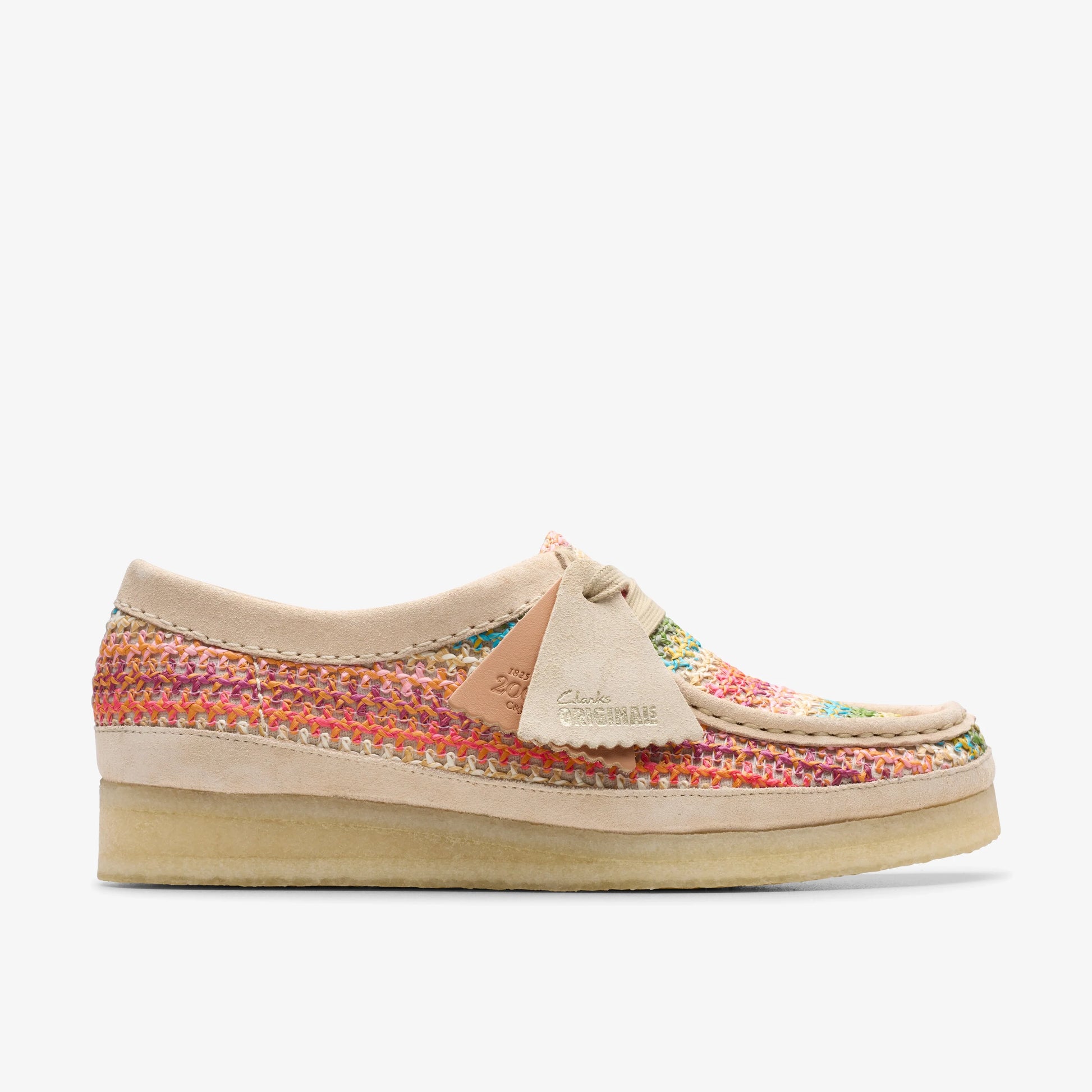 Sandalias De La Marca Clarks  Para Mujer Modelo Wallabee. Multi Raffia Multicolor
