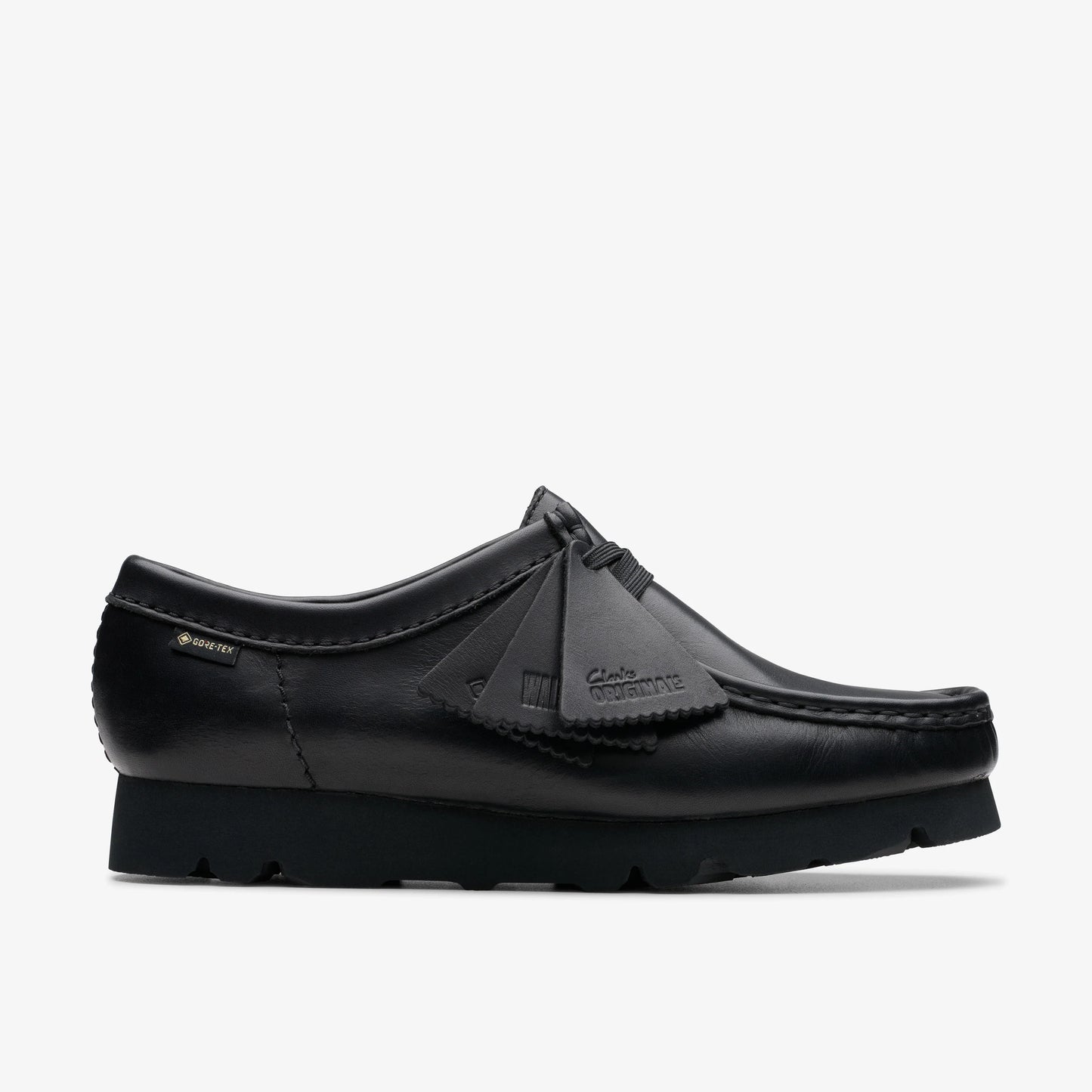 Sandalias De La Marca Clarks  Para Mujer Modelo Wallabee.Gtx Blk/Black Lea En Color Negro