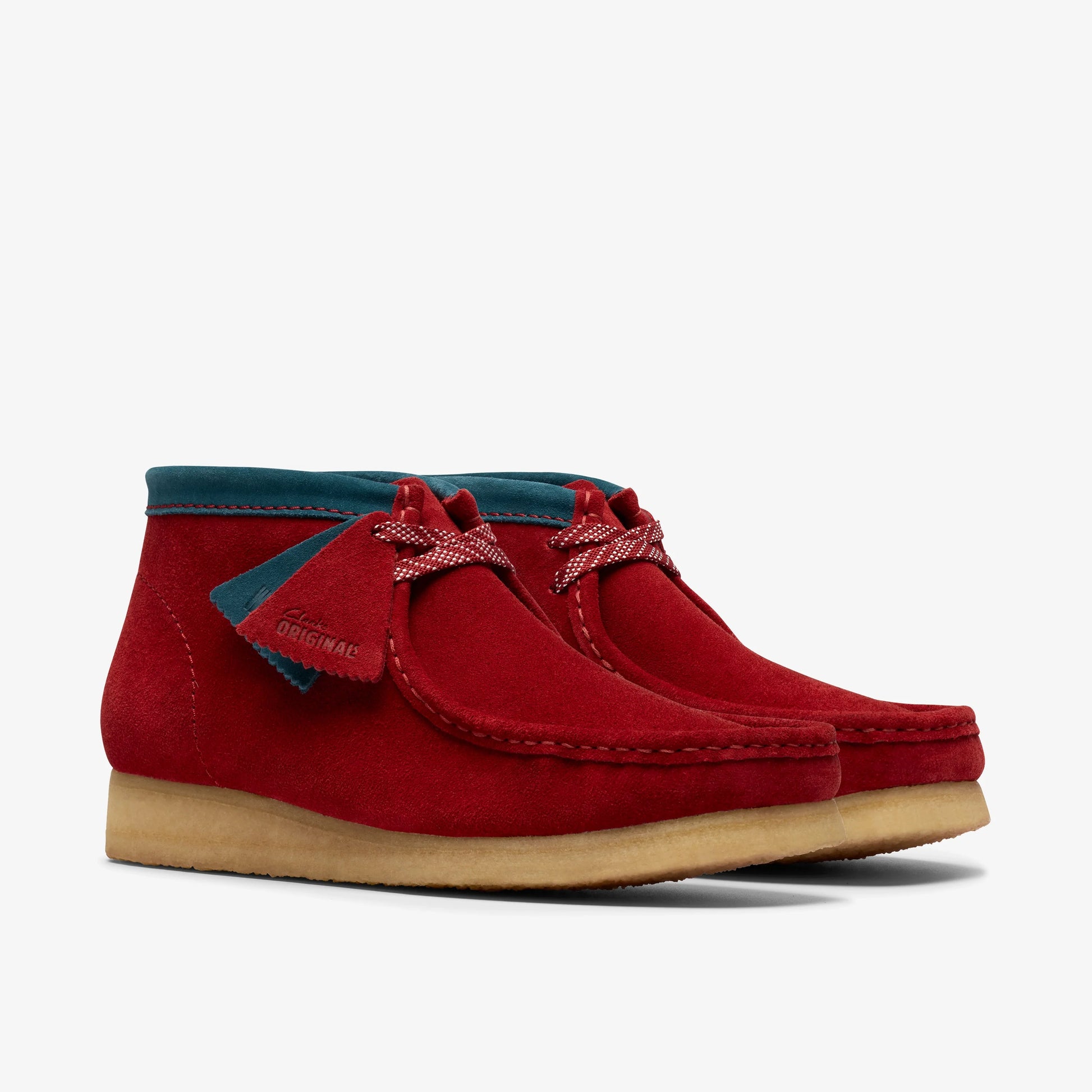 Botas De La Marca Clarks  Para Hombre Modelo Wallabee Boot Dark Red Suede En Color Rojo
