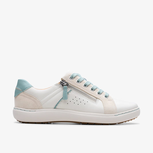 Zapatos Casual De La Marca Clarks  Para Mujer Modelo Nalle Zen White Combi Lea En Color Blanco