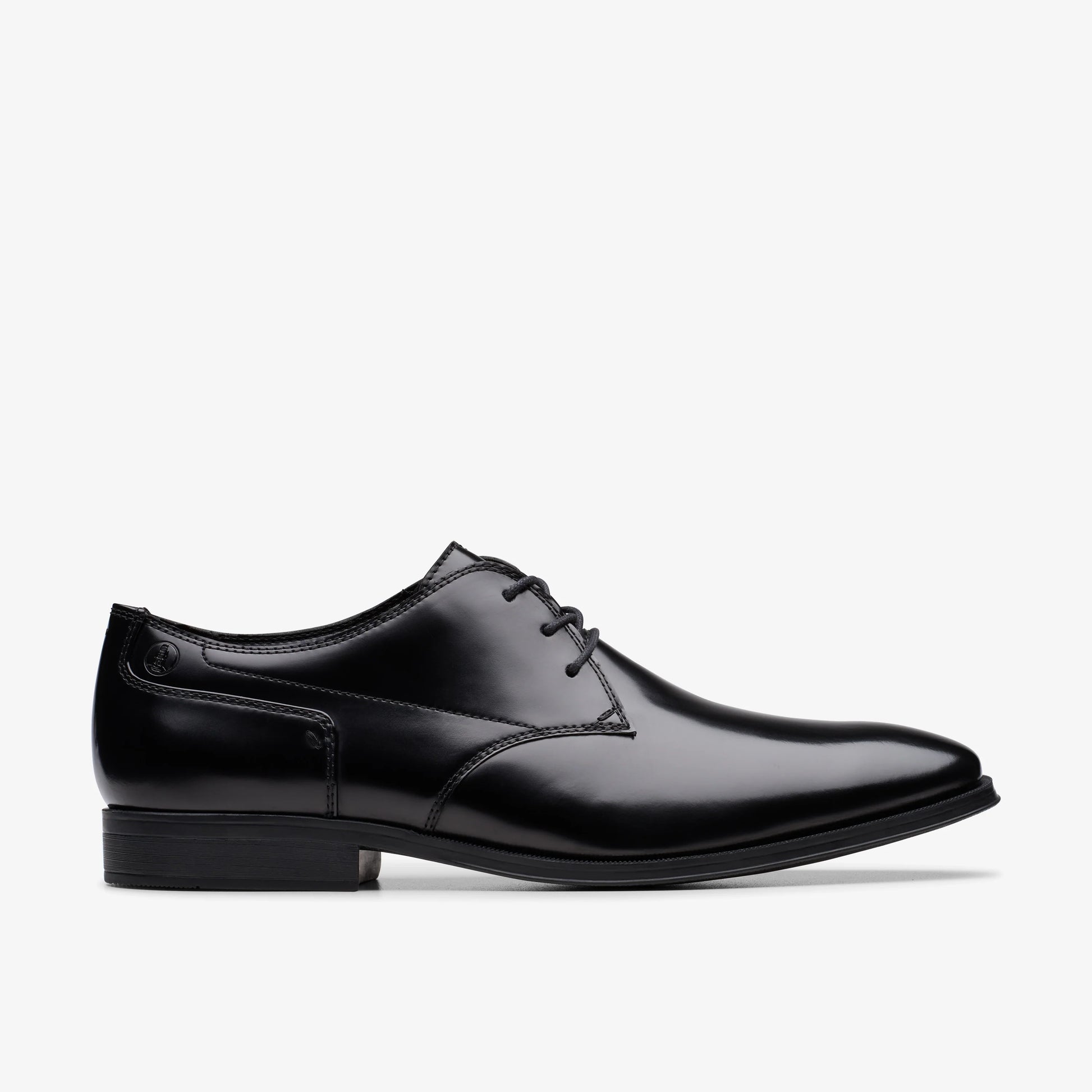 Zapatos De Vestir De La Marca Clarks  Para Hombre Modelo Paulton Lace Blk Hishine Lea En Color Negro