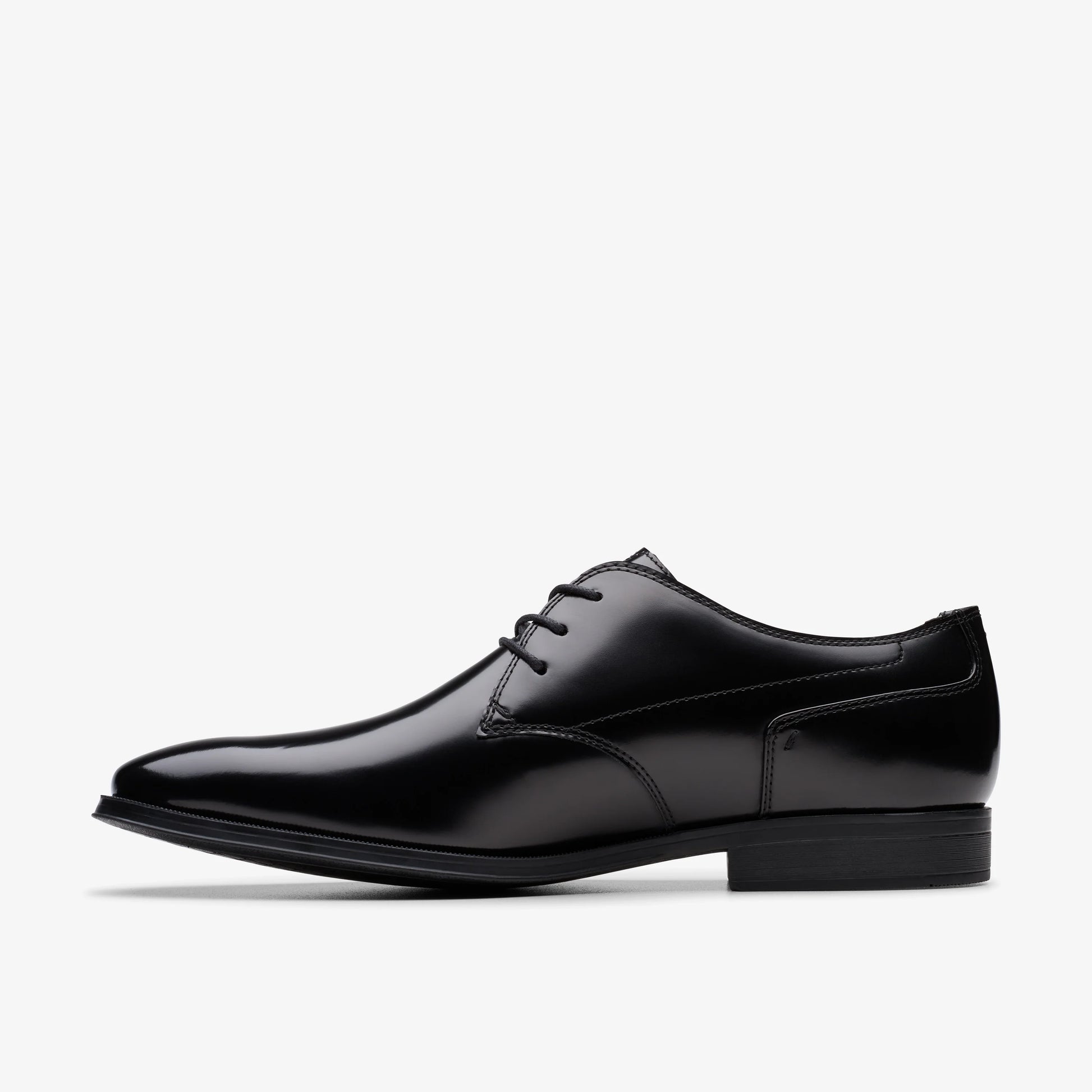 Zapatos De Vestir De La Marca Clarks  Para Hombre Modelo Paulton Lace Blk Hishine Lea En Color Negro