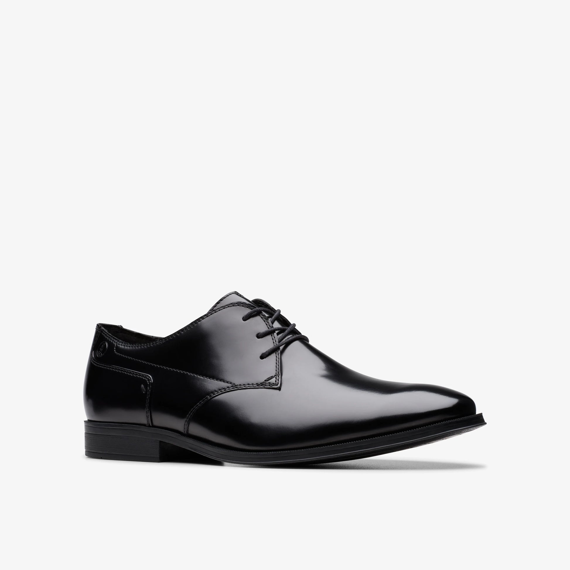 Zapatos De Vestir De La Marca Clarks  Para Hombre Modelo Paulton Lace Blk Hishine Lea En Color Negro