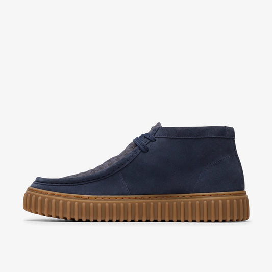 Botas De La Marca Clarks  Para Hombre Modelo Torhill Hi Navy Combi En Color Azul
