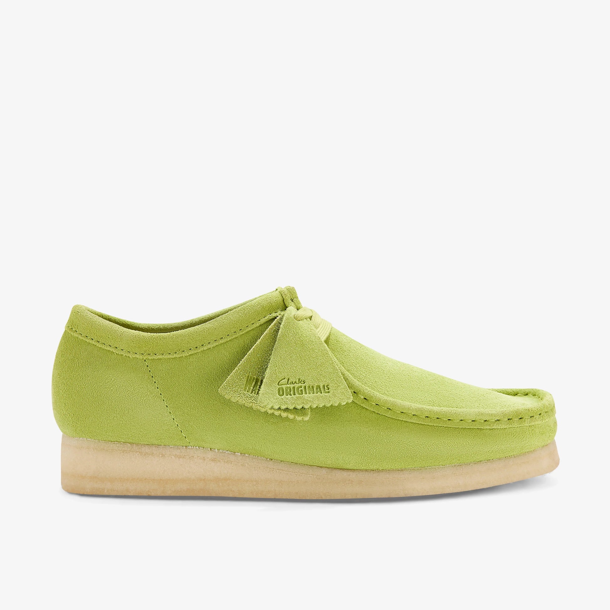 Sandalias De La Marca Clarks  Para Mujer Modelo Wallabee. Lime Suede En Color Verde