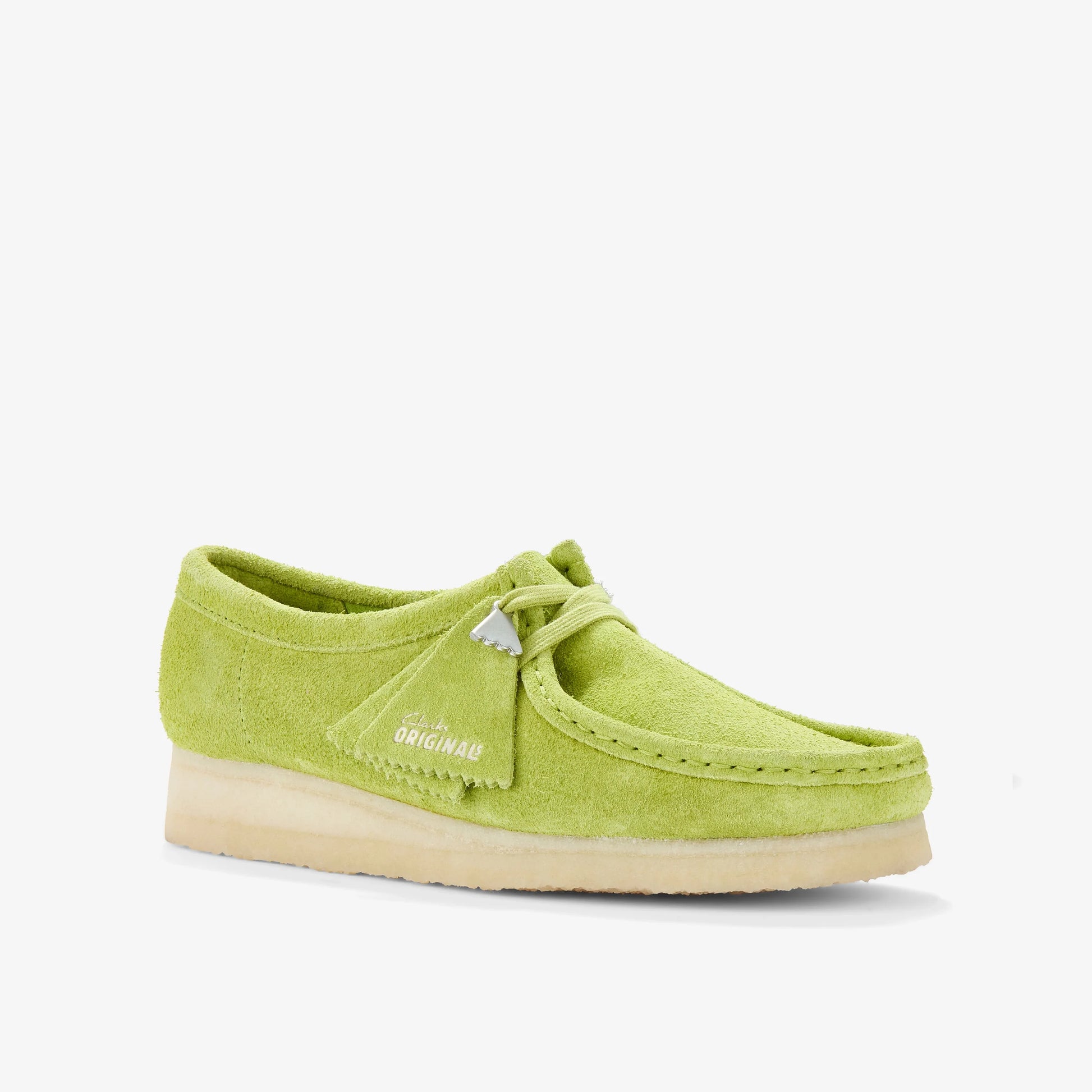 Sandalias De La Marca Clarks  Para Mujer Modelo Wallabee. Lime Suede En Color Verde