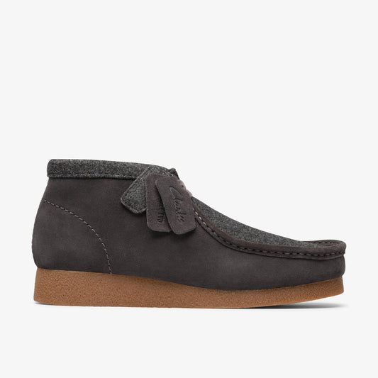 Botas De La Marca Clarks  Para Hombre Modelo Wallabeeevo Bt Dark Grey Combi En Color Gris