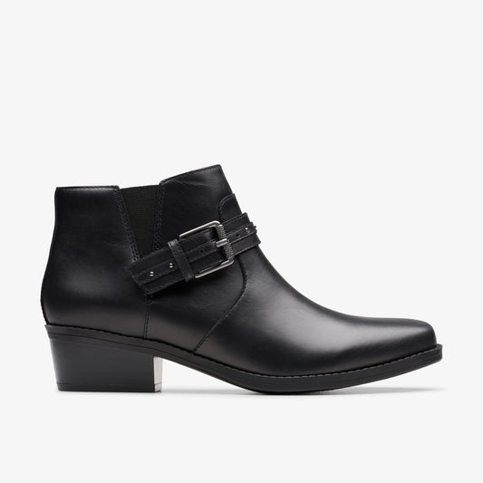 Botas De La Marca Clarks  Para Mujer Modelo Danyelle Wish Black Leather En Color Negro