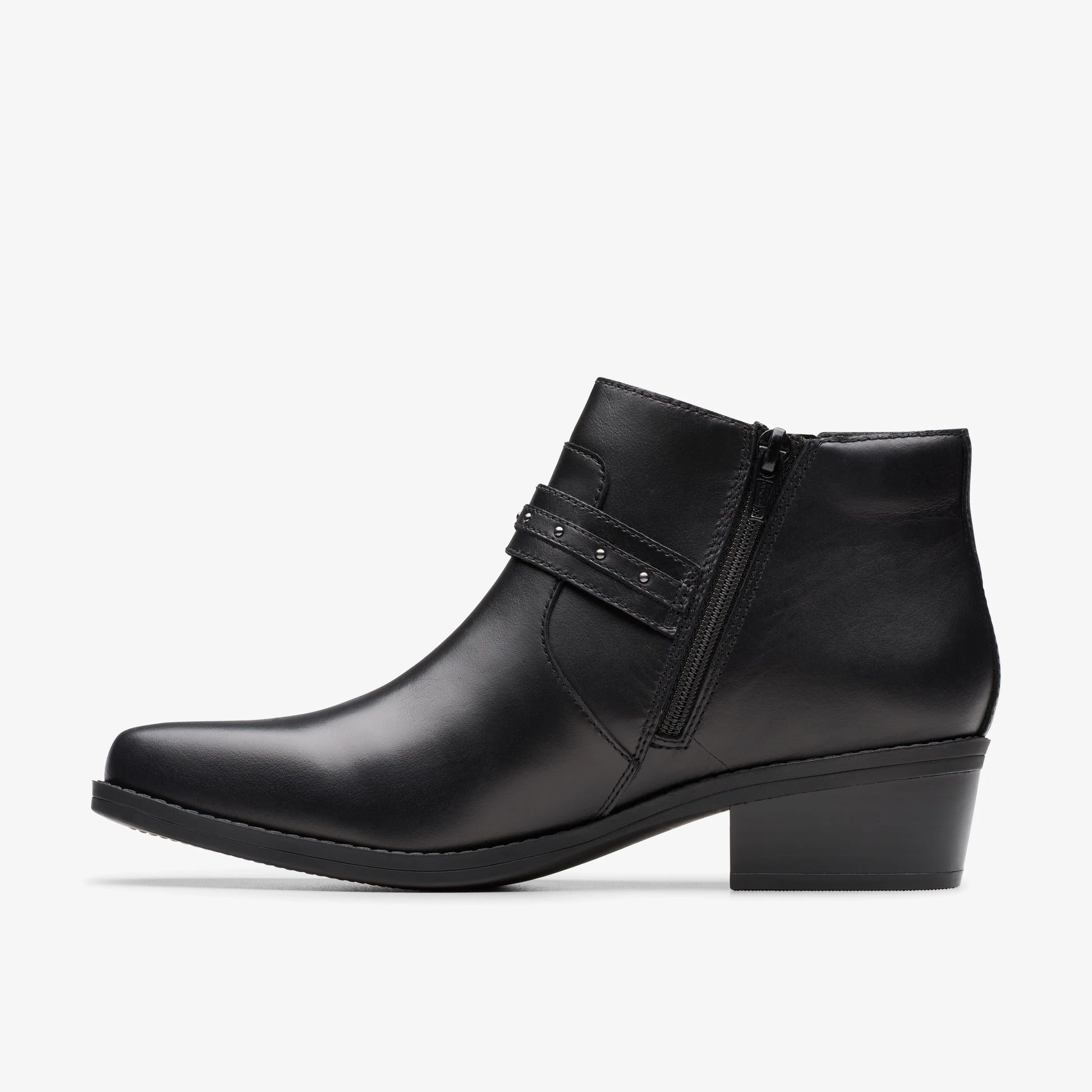 Botas De La Marca Clarks  Para Mujer Modelo Danyelle Wish Black Leather En Color Negro