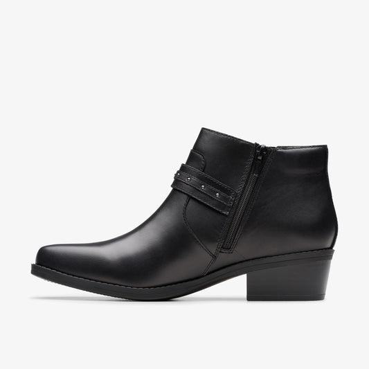 Botas De La Marca Clarks  Para Mujer Modelo Danyelle Wish Black Leather En Color Negro