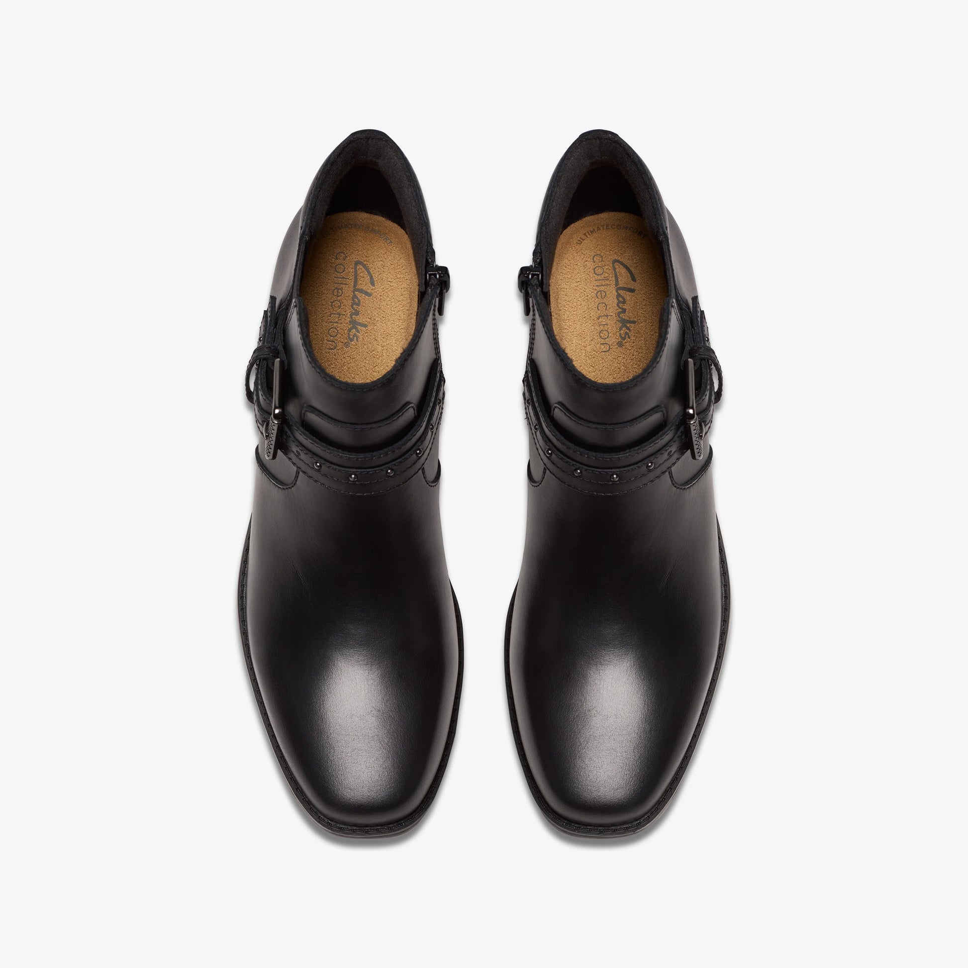 Botas De La Marca Clarks  Para Mujer Modelo Danyelle Wish Black Leather En Color Negro