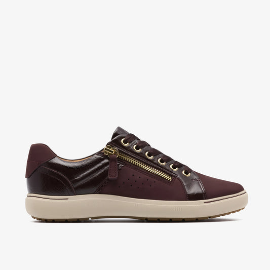 Zapatos Casual De La Marca Clarks  Para Mujer Modelo Nalle Zen Merlot Combi En Color Rojo