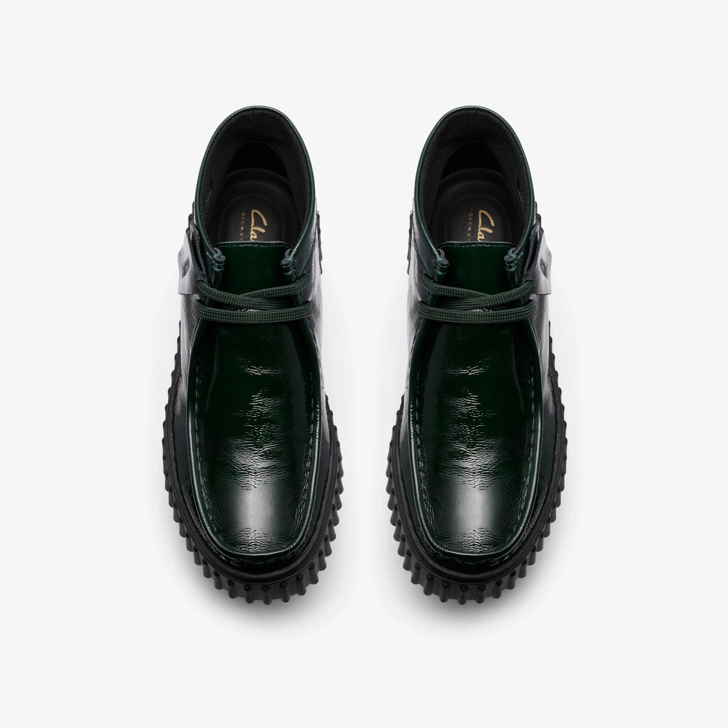 Botas De La Marca Clarks  Para Mujer Modelo Torhill Moss Green Patent En Color Verde