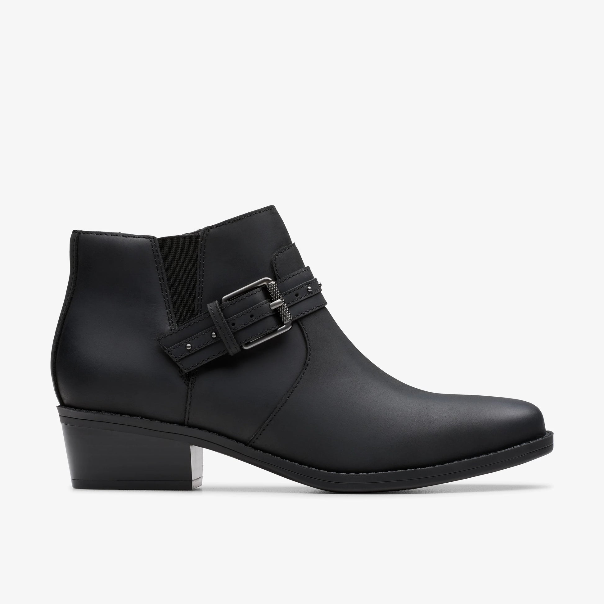 Botas De La Marca Clarks  Para Mujer Modelo Danyelle Wish Black Oily Lea En Color Negro