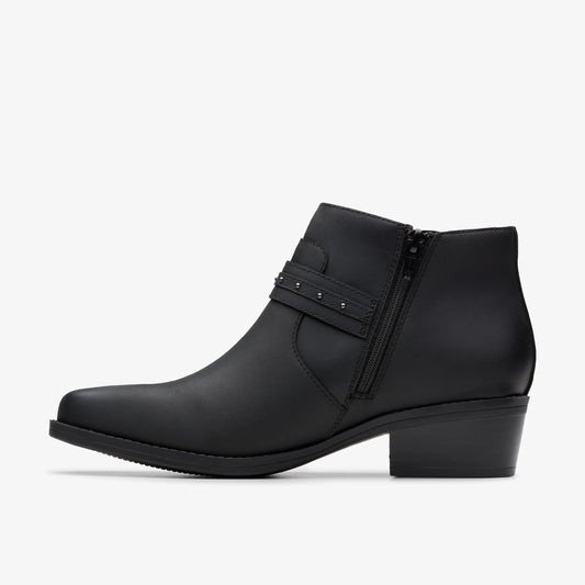 Botas De La Marca Clarks  Para Mujer Modelo Danyelle Wish Black Oily Lea En Color Negro