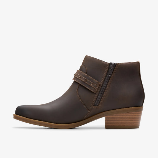 Botas De La Marca Clarks  Para Mujer Modelo Danyelle Wish Taupe Oily Lea En Color Beige