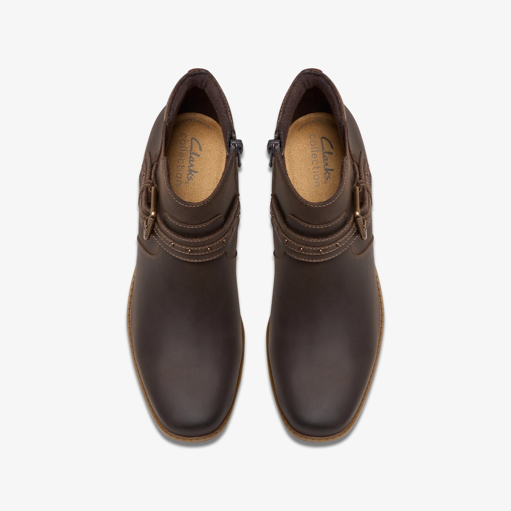 Botas De La Marca Clarks  Para Mujer Modelo Danyelle Wish Taupe Oily Lea En Color Beige